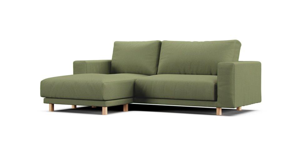 2019/2020 Feather Pocket Coil Sofa Couch Type Slipcover with Chaise - Care+ Canvas Sage