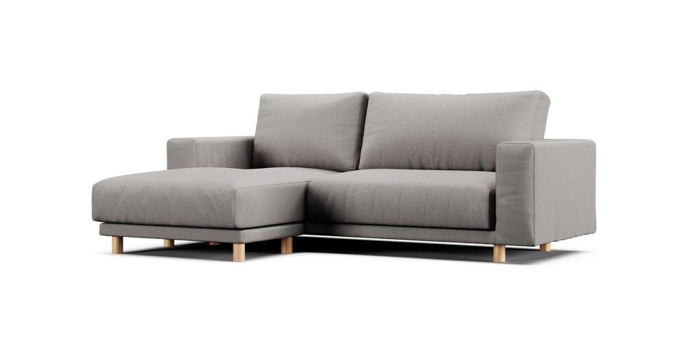 2019/2020 Feather Pocket Coil Sofa Couch Type Slipcover with Chaise - Care+ Canvas Ash