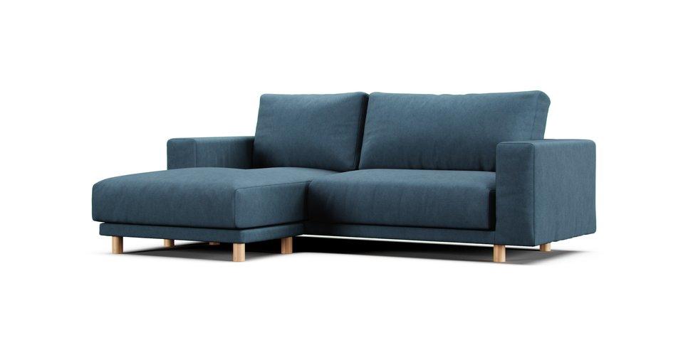 2019/2020 Feather Pocket Coil Sofa Couch Type Slipcover with Chaise - Care+ Tweed Teal