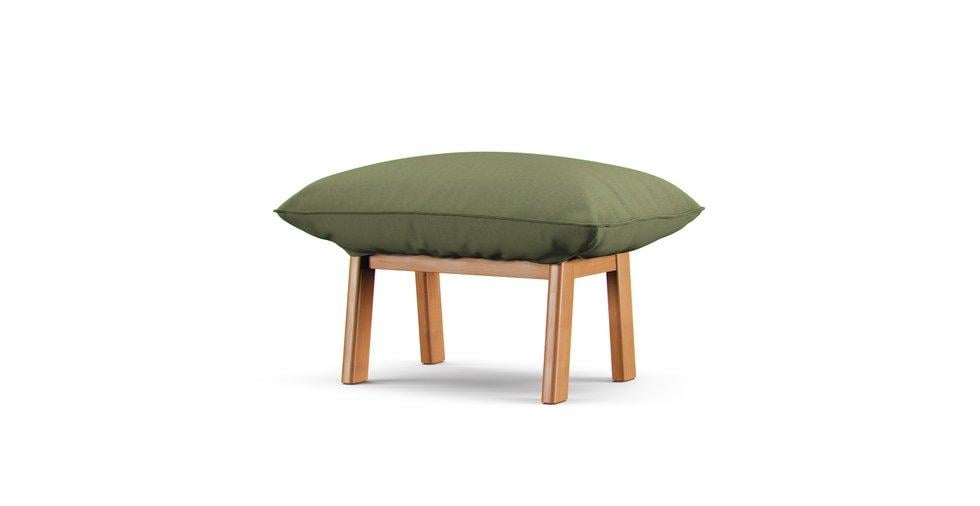 Muji High Back Reclining Sofa Ottoman Cover - Care+ Canvas Sage