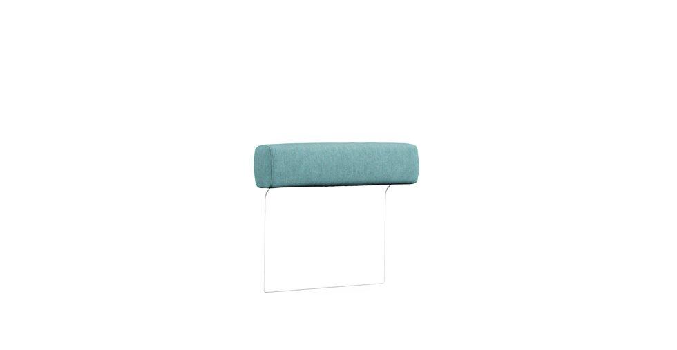 Headrest 2.5 Seater Cover - Care+ Tweed Mineral Blue