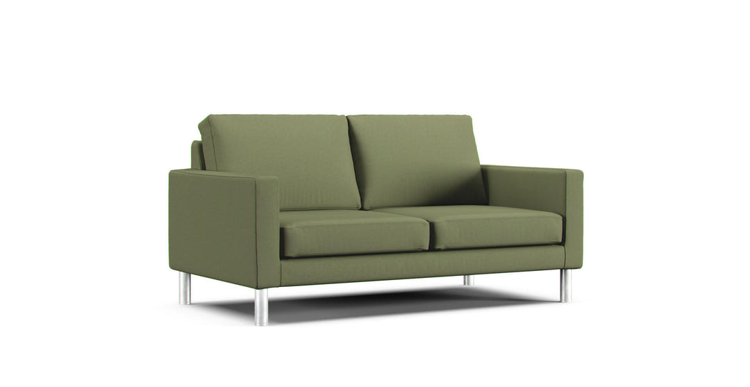 Leather 2.5P Sofa Cover - Care+ Canvas Sage