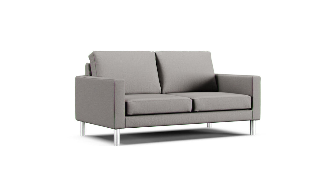 Leather 2.5P Sofa Cover - Care+ Canvas Ash