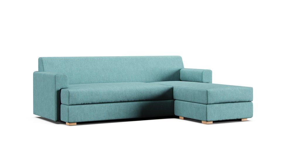 Sectional Sofa (2009) Cover - Care+ Tweed Mineral Blue