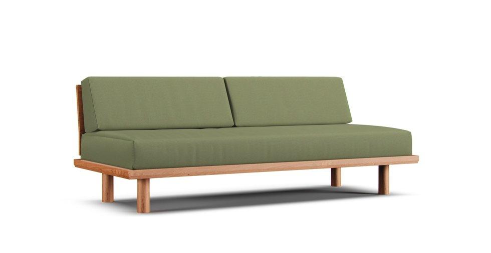 Wooden Sofa Bed Cover - Care+ Canvas Sage