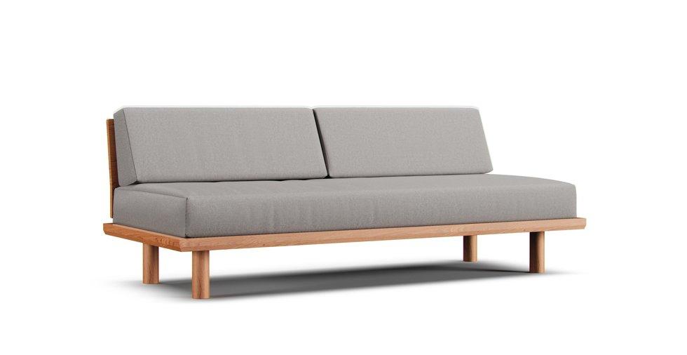Wooden Sofa Bed Cover - Care+ Canvas Ash