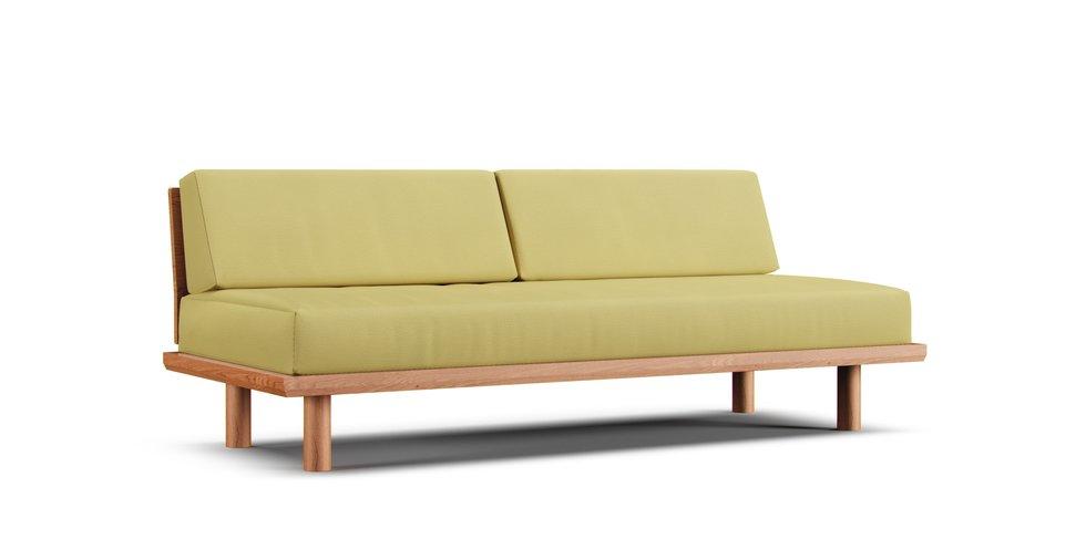 Wooden Sofa Bed Cover - Care+ Tweed Amber