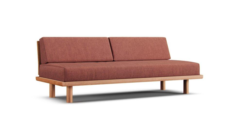 Wooden Sofa Bed Cover - Care+ Tweed Sunset