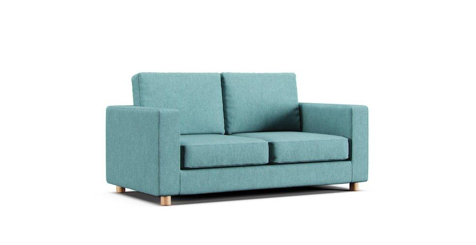 2 Seater Sofa Cover 1996 - Care+ Tweed Mineral Blue