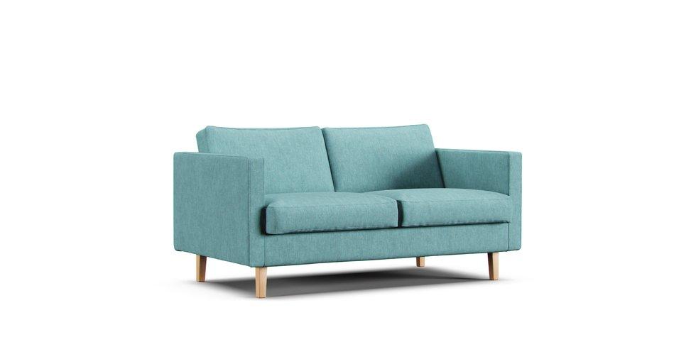 2 Seater Sofa Cover 2005 - Care+ Tweed Mineral Blue