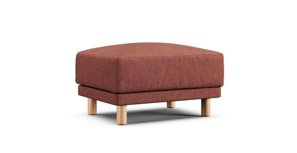 2019 Wide Arm Urethane Pocket Coil Ottoman Slipcover - Care+ Tweed Sunset