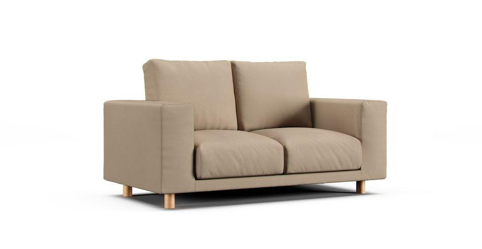 2019/2020 Wide Arm Urethane Pocket Coil 2 Seater Slipcover - Sunbrella® Canvas Antique Beige