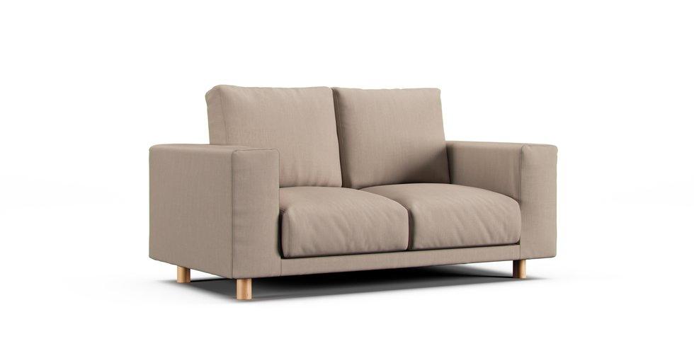 2019/2020 Wide Arm Urethane Pocket Coil 2 Seater Slipcover - Sunbrella® Canvas Flax