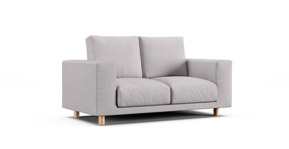 2019/2020 Wide Arm Urethane Pocket Coil 2 Seater Slipcover - Everyday Weave Pebble