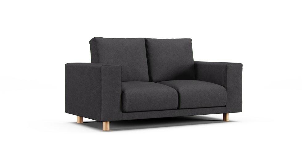 2019/2020 Wide Arm Urethane Pocket Coil 2 Seater Slipcover - Everyday Weave Storm