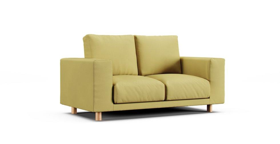 2019/2020 Wide Arm Urethane Pocket Coil 2 Seater Slipcover - Care+ Tweed Amber