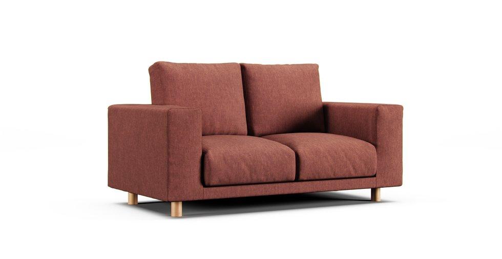 2019/2020 Wide Arm Urethane Pocket Coil 2 Seater Slipcover - Care+ Tweed Sunset