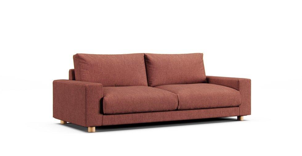 2.5 Seater Wide Arm Sofa Cover Polyurethane Insert - Care+ Tweed Sunset