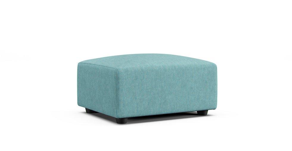 Unit Sofa Ottoman Cover Large - Care+ Tweed Mineral Blue