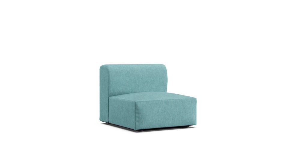 Unit Sofa Single Cover Large - Care+ Tweed Mineral Blue