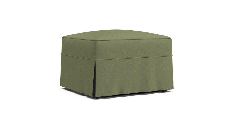 Buchanan Ottoman Slipcover - Care+ Canvas Sage