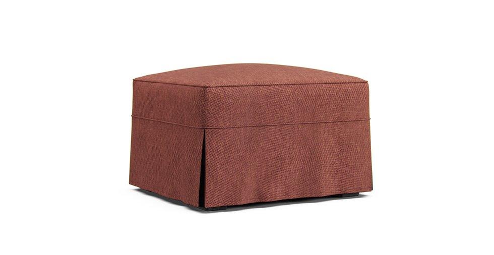 Buchanan Ottoman Slipcover - Care+ Tweed Sunset