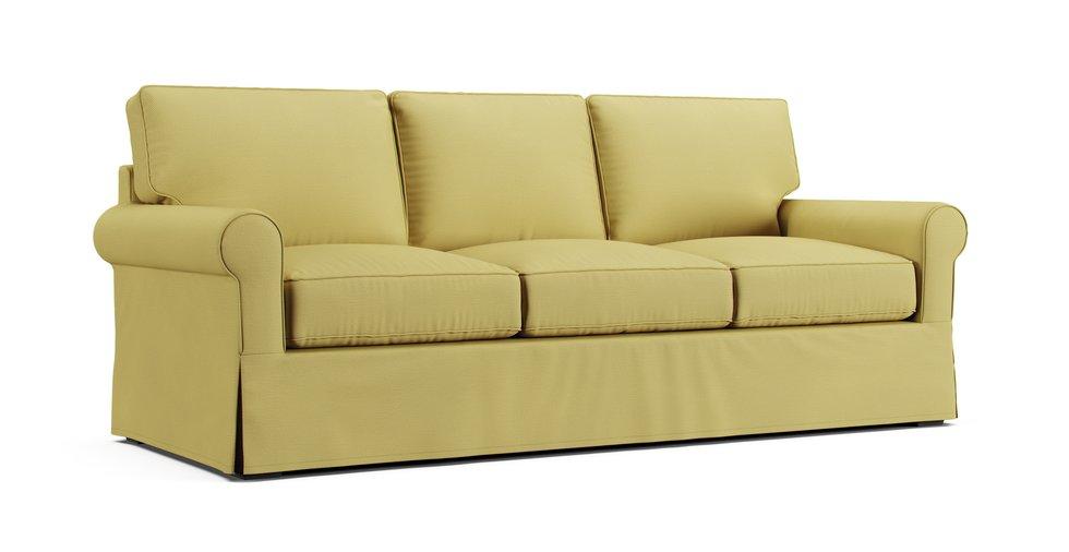 Buchanan Roll Arm 93.5" Sofa Slipcover - Care+ Tweed Amber