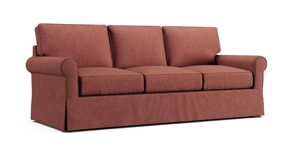 Buchanan Roll Arm 93.5" Sofa Slipcover - Care+ Tweed Sunset