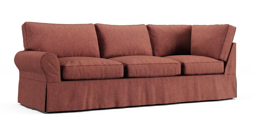 PB Basic Left/Right Arm Return Sofa Slipcover - Care+ Tweed Sunset