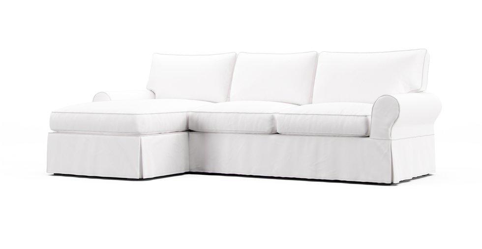 PB Basic Left/Right Sofa with Chaise Sectional Slipcover