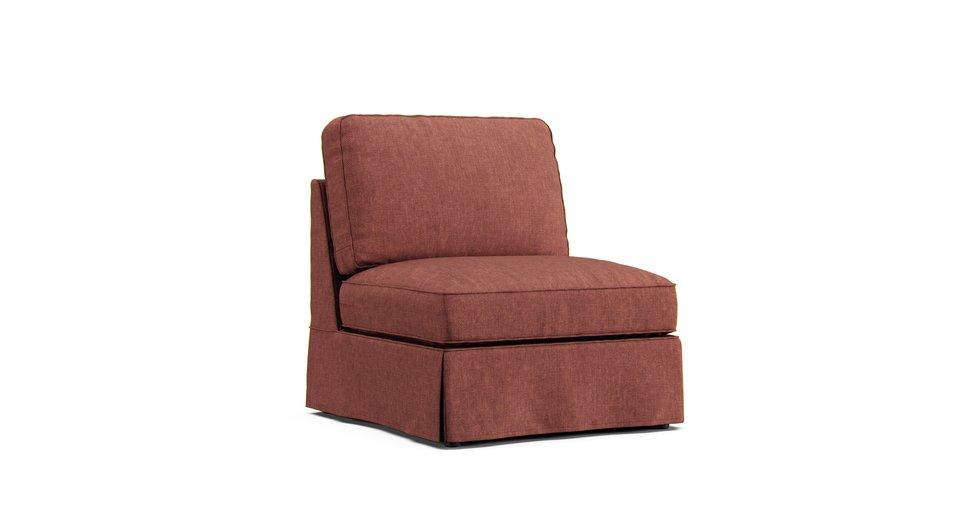 PB Basic Armless Chair Slipcover - Care+ Tweed Sunset