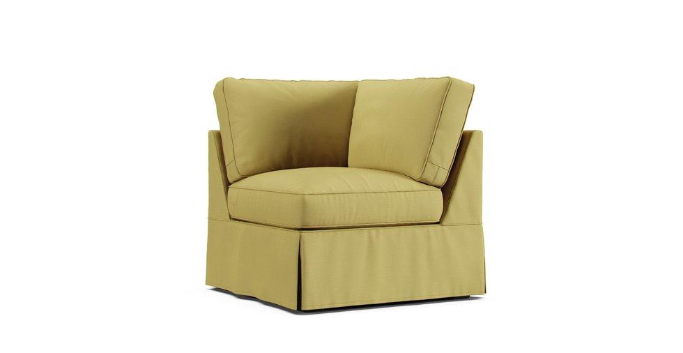 PB Basic Corner Seat Slipcover - Care+ Tweed Amber