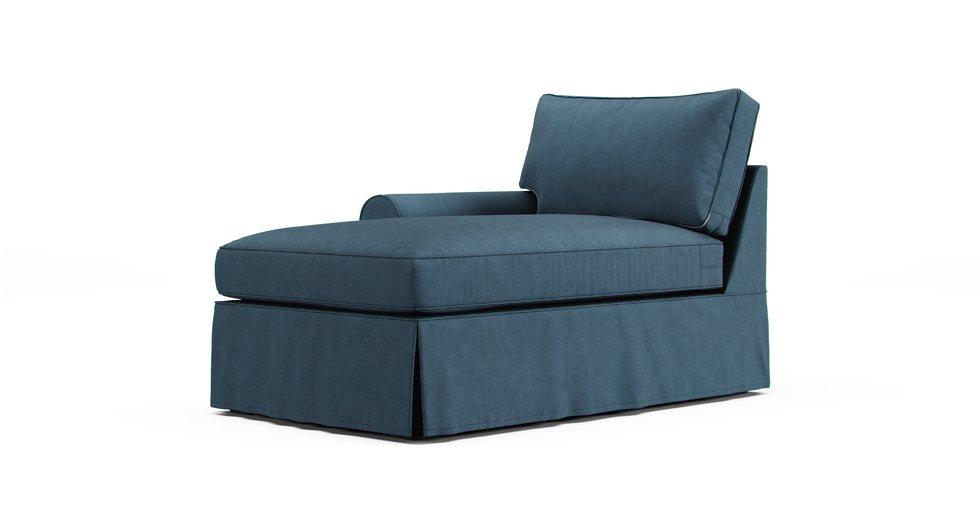 PB Basic Left/Right Arm Chaise Slipcover - Care+ Tweed Teal