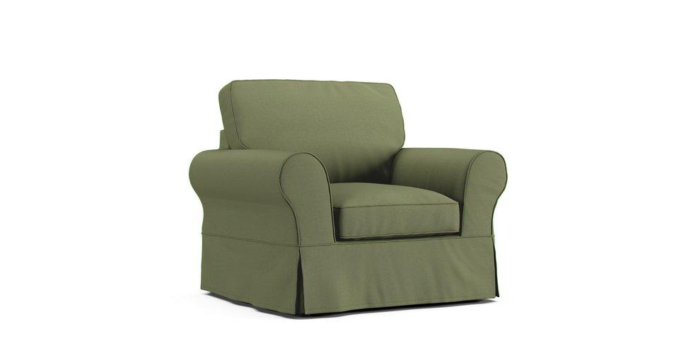 PB Basic Armchair Slipcover - Care+ Canvas Sage