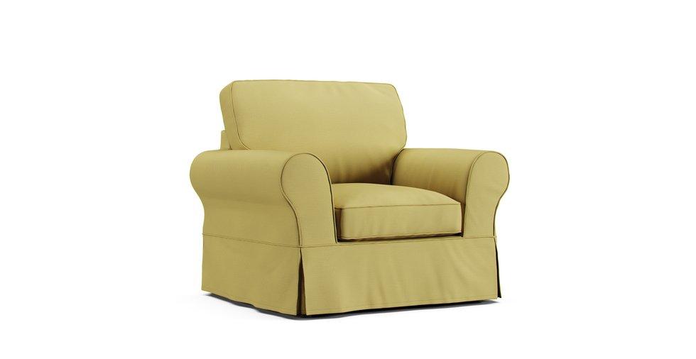 PB Basic Armchair Slipcover - Care+ Tweed Amber