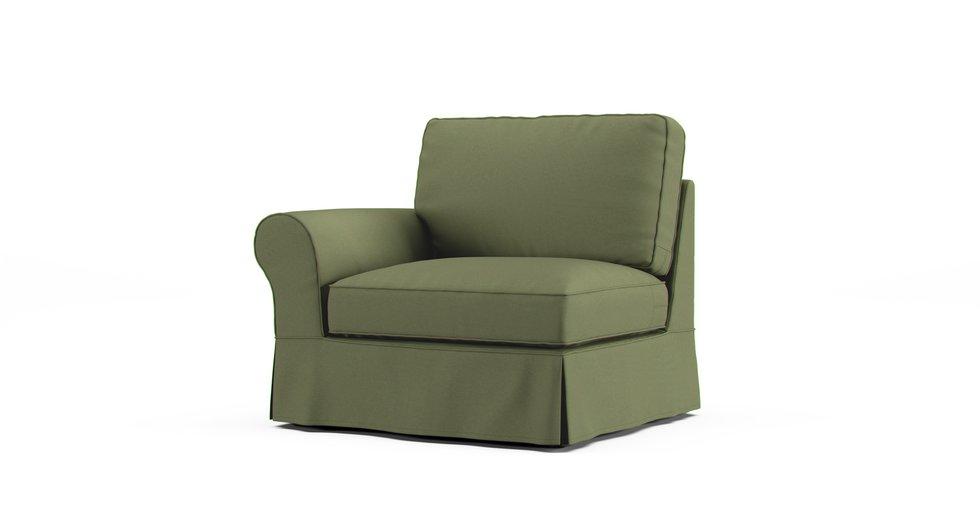 PB Basic Left/Right Armchair Slipcover - Care+ Canvas Sage