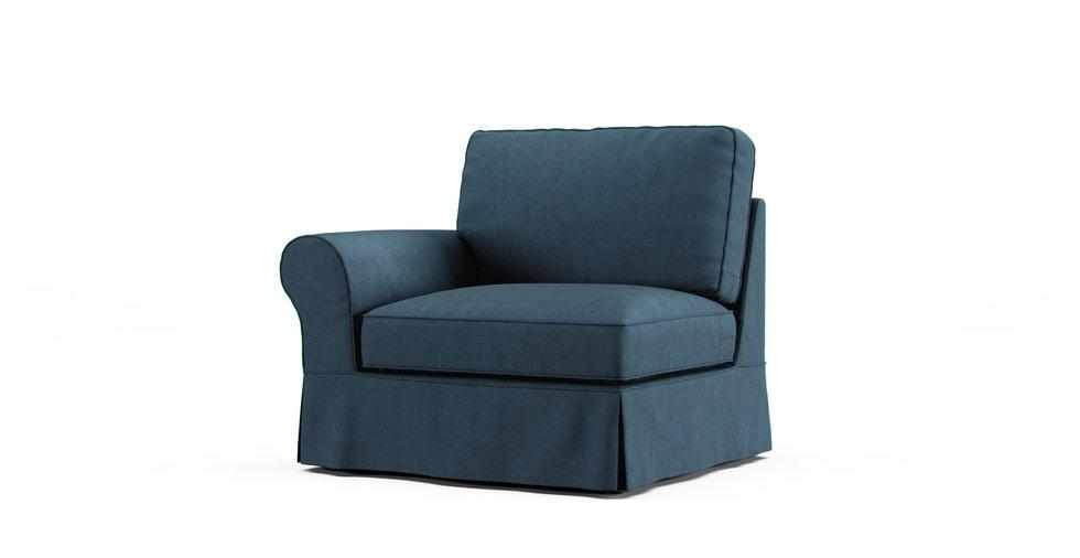 PB Basic Left/Right Armchair Slipcover - Care+ Tweed Teal