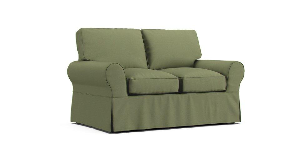 PB Basic Loveseat Slipcover - Care+ Canvas Sage