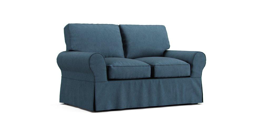 PB Basic Loveseat Slipcover - Care+ Tweed Teal