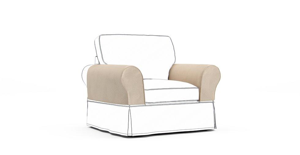 PB Basic Armrest Protector Covers — Add On - Mod Chenille Cream