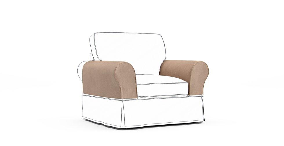 PB Basic Armrest Protector Covers — Add On - Mod Chenille Beige