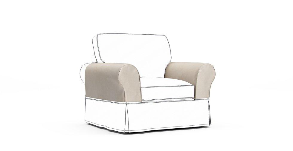 PB Basic Armrest Protector Covers — Add On - Signature Velvet Cream