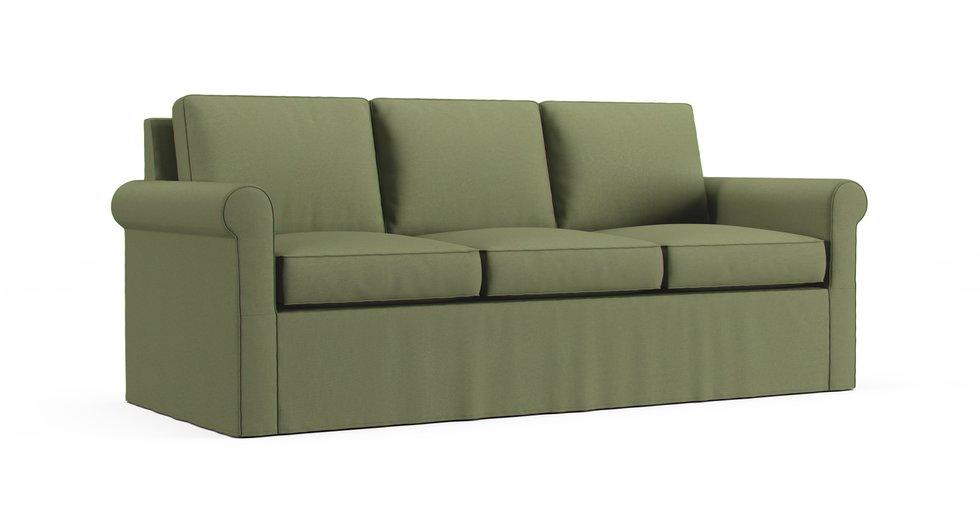 Cameron Roll Arm Sofa Slipcover - Care+ Canvas Sage