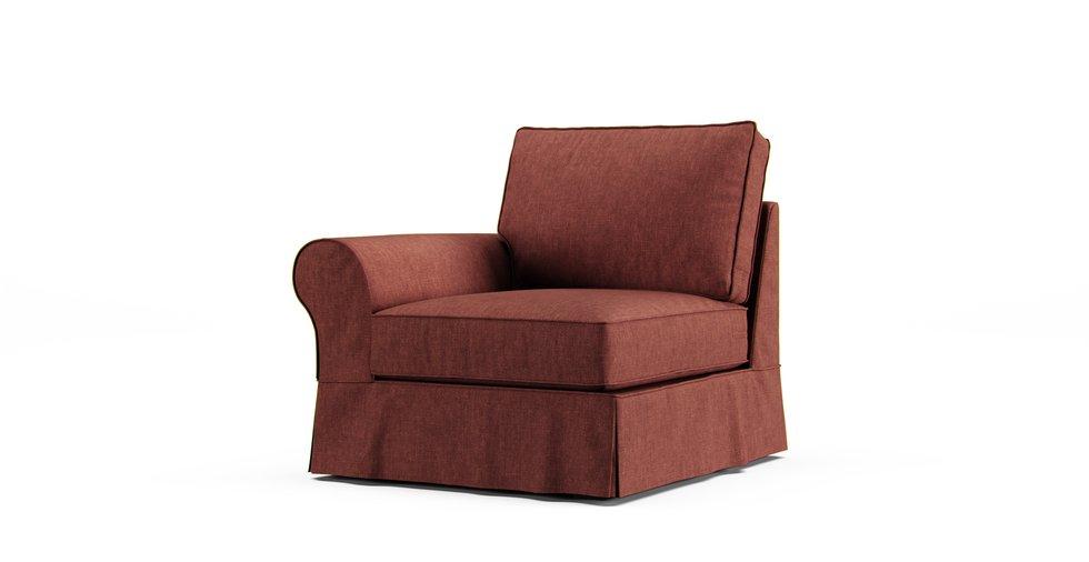 PB Comfort Roll Arm Left/Right Arm Chair Slipcover - Care+ Tweed Sunset