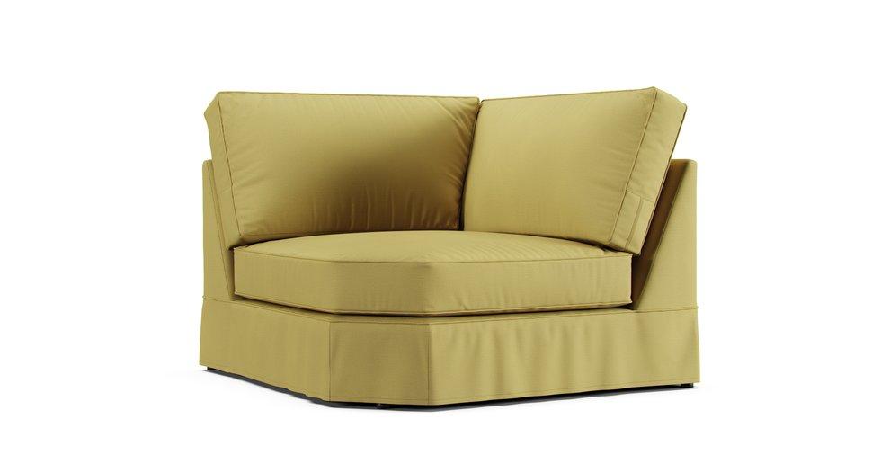 PB Comfort Roll Arm Wedge Seat Slipcover - Care+ Tweed Amber