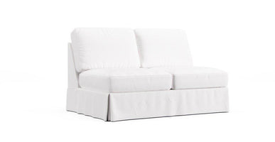 PB Comfort Roll Arm Armless Loveseat Slipcover