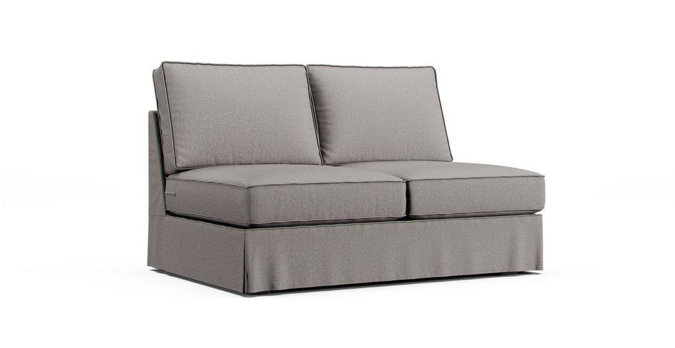 PB Comfort Roll Arm Armless Loveseat Slipcover