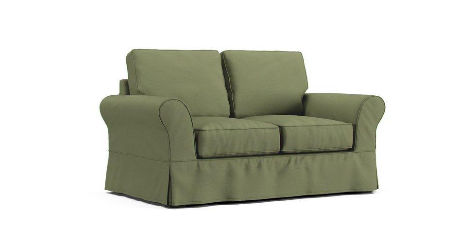 PB Comfort Roll Arm Loveseat Slipcover - Care+ Canvas Sage