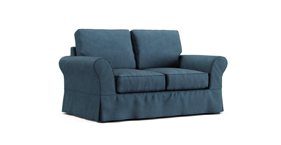 PB Comfort Roll Arm Loveseat Slipcover - Care+ Tweed Teal