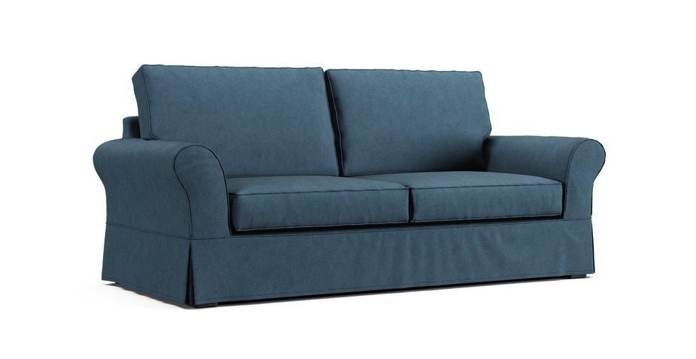 PB Comfort Roll Arm Sofa Slipcover - Care+ Tweed Teal